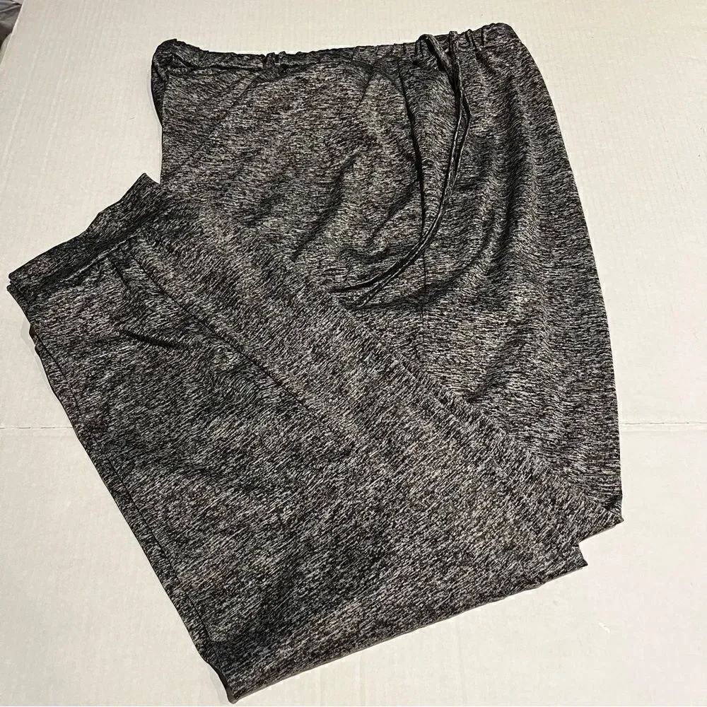 Shein Curve Sweat Pants 4XL gray with white flecks elastic waist with drawstring